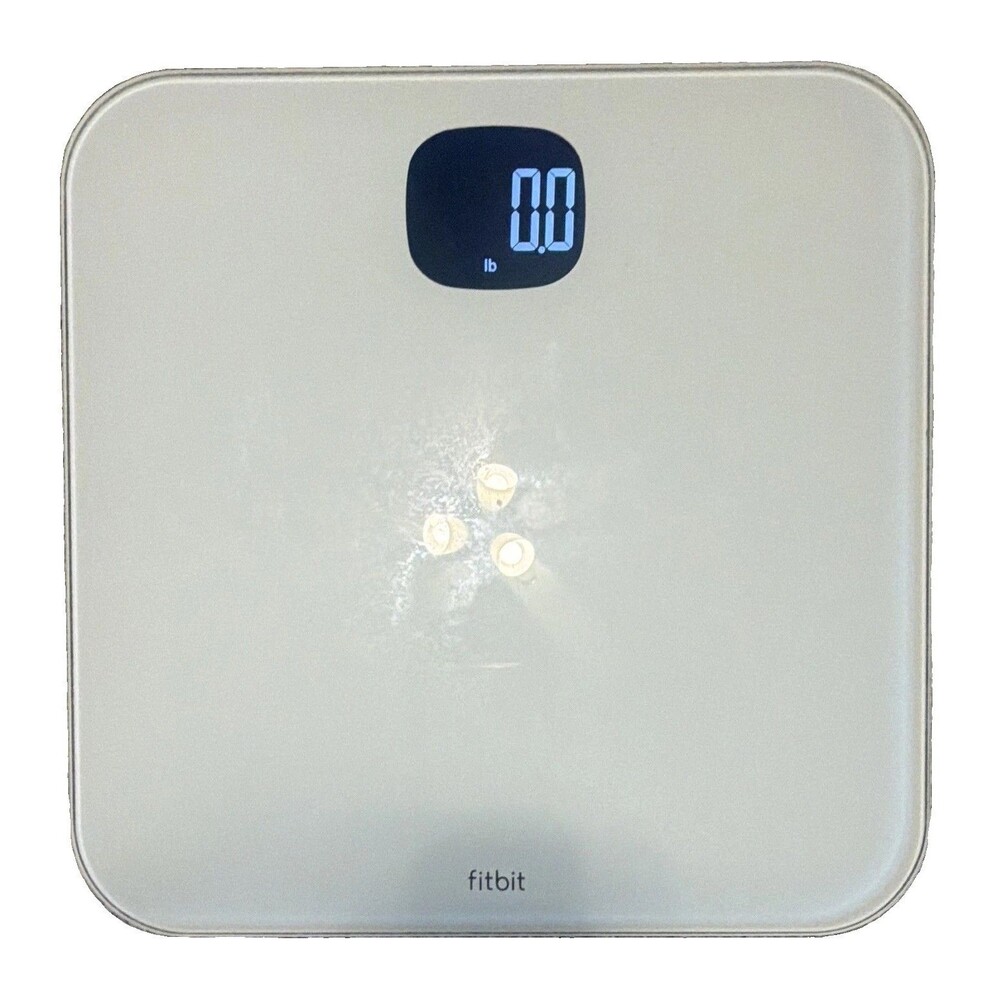 Fitbit FB203 Digital Body Scale, Battery Powered, White/Black Display